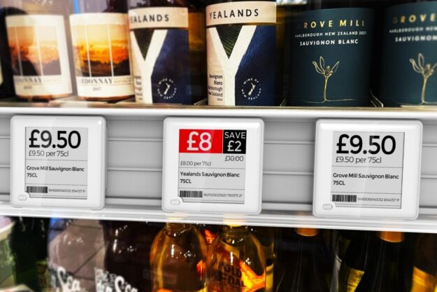 Elektronisk hyllkantsetikett Elektronisk hyllkantsetikett i butik